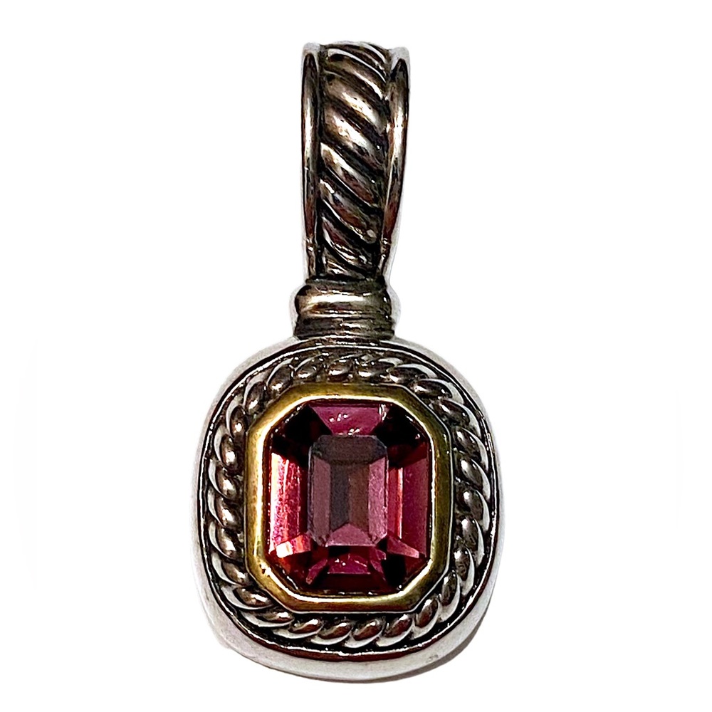 John Candice Purple Amethyst Rhinestone Necklace Pendant